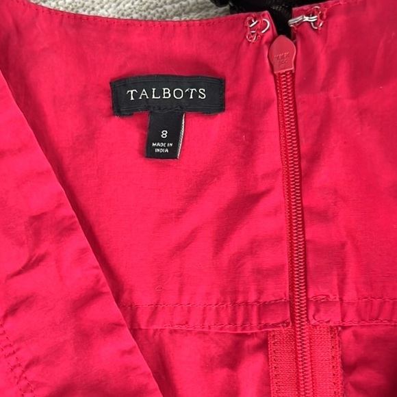 ❤️Talbots,Tie-Front Jumpsuit- Poplin in Red Apple, Excellent Condition, Size 8 - Picture 6 of 13
